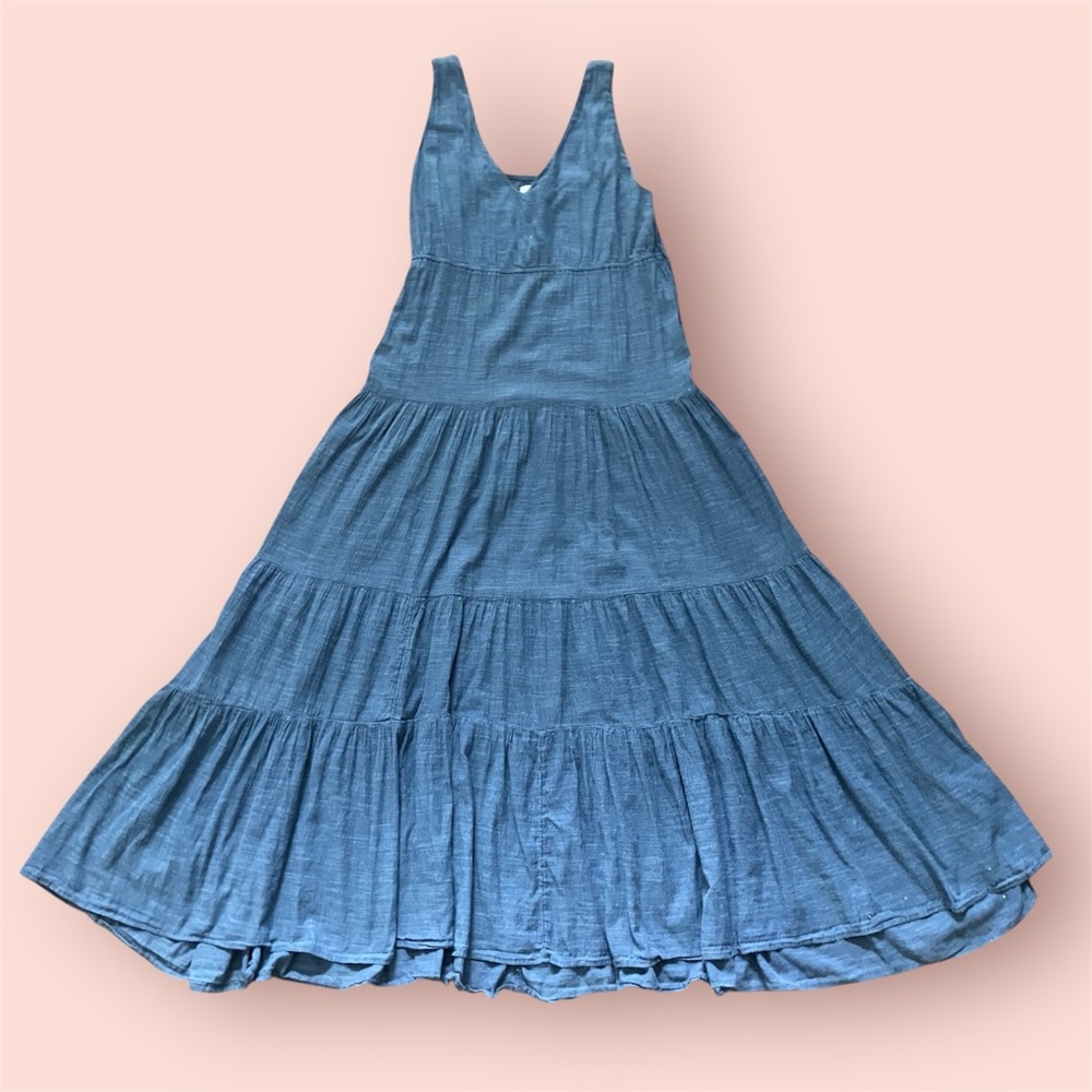 Vintage G.H. Bass & Co. Denim Blue Maxi Dress